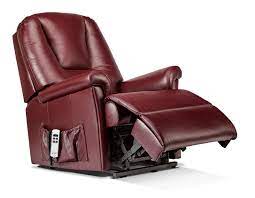 Swivel reclining chairs provide movement and the ability to face any direction while seated—great for areas that are adjacent to multiple rooms; Sherborne Standard Milburn Leather Rise Recliner Chairs Recliners And Beds