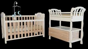Babybett wickelkommode jugendbett kinderbett kommode. Babybett Wickeltisch Und Mobiles Set 3d Modell 13 Obj Ma Fbx Free3d