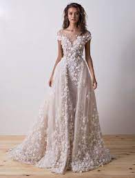 Dimitrius Dalia Wedding Dresses With Flowers Wedding Dresses Beaded Floral Lace Wedding Dress