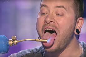 America's Got Talent judges look away in horror as Ryan Stock swallows  large DRILL