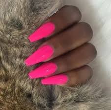 Hot Pink Nails On Black Skin Nail And Manicure Trends Bright orange and pink nail enamels also look attractive on dusky skin.