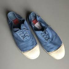 bensimon collection blue canvas sneakers