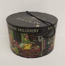 Vintage Stetson Hat Box With Black Cord Vintage Hat Boxes Hat Boxes Stetson Hat