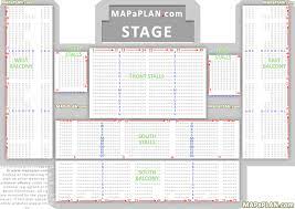 Brighton Centre Detailed Seat Row Numbers Concert Chart Showing Flat Front Stalls Raised Stalls And Balconies West East South