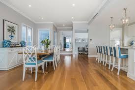 Hamptons Home Design In Grange Brisbane Design And Construct New Home Builder Evermore Hamptons House Interior Hamptons House Open Plan Kitchen Dining Living