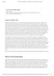 Many people who are alive today know what it is like to live in a world without television. Pdf Sex Crimes And The Media