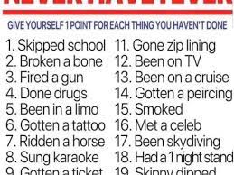 Mar 12, 2021 · now, onto the questions! This Viral Never Have I Ever Game Has Internet Users Calculating Their Life Choices
