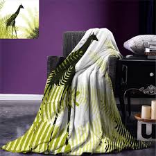 We offer safari and african bedding in twin, full, queen, king and california king dimensions; Giraffe Print Blanket Throw