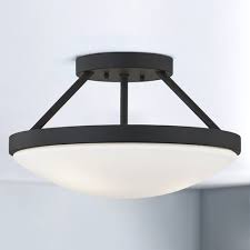 These ceiling fixtures produce a better ambient light. Modern Black Semi Flushmount Lights Destination Lighting