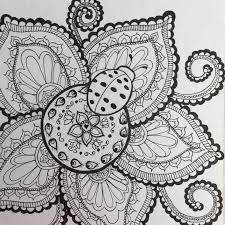 Even though the drawing looks complicated, no prior knowledge is required. Ladybug And Flower Zen Doodle Pen And Ink Drawing Stock Illustration Illustration Of Pattern Design 63234162