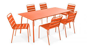 Table De Jardin 6 Chaises En Metal Palavas Table De Jardin Chaise Metal Et Salon De Jardin Metal