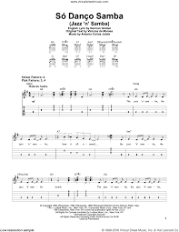 Jobim Jazz N Samba Sheet Music For Guitar Solo Easy Tablature Sheet Music Digital Sheet Music Jazz Sheet Music