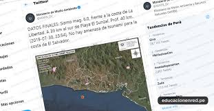 Un sismo de 5.1 grado en la escala de richter alarmó ayer al centro de china. Terremoto En El Salvador De Magnitud 6 0 Y Alerta De Tsunami Hoy Miercoles 31 Julio 2019 Sismo Temblor Epicentro Costas De La Libertad Playa El Sunzal En Vivo Twitter Facebook Www Marn Gob Sv
