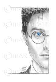 Hp01 Fan Art Print Harry Potter Etsy Harry Potter Portraits Harry Potter Sketch Harry Potter Drawings