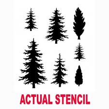 Pine Tree Stencils Tree Stencil Tree Stencil For Wall Tree Mural