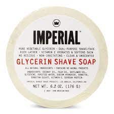 Shaving soaps are used for shaving your face, legs, underarms, bikini, or anywhere hair removal is needed. Glycerin Shave Soap Puck Imperial Barber Products