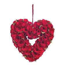 Red Rose Heart Wreath Valentine Wreath Heart Wreath Heart Shaped Wreaths