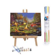 Paint by number is an art drawing game to color modern artworks with coloring by numbers. Easy Paint By Numbers Kit For Adults Free Shipping From California Usa Saguaro Sunset Painting Visual Arts Efp Osteology Org