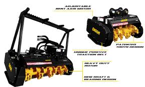 Skid Steer Loader And Excavator Mulcher Vegetation Management Attachment By Digga Australia