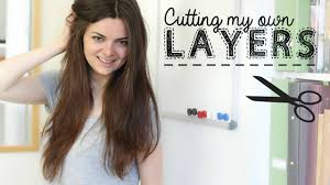 If you want to adjust any hair, use the scissors to cut the individual lock. How I Cut My Hair In Layers Youtube