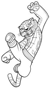 Kung Fu Panda Coloring Pages Tigress Attacking Panda Coloring Pages Coloring Books Kung Fu Panda