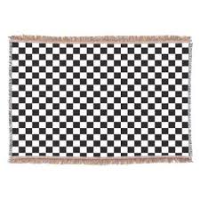 Black And White Checkered Throw Blanket Black White Checker Throw Blanket Zazzle Com Black And White Checkered White Gifts