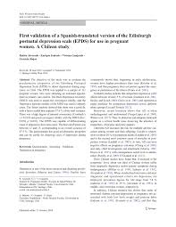 Silakan periksa jawaban yang paling mendekati. Pdf First Validation Of A Spanish Translated Version Of The Edinburgh Postnatal Depression Scale Epds For Use In Pregnant Women A Chilean Study