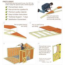 One set of (4) engineered anchors are included. Best Barns 8 Ft X 12 Ft Shed Kit Wood Shed Kit With Loft Storage