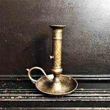 $11.99 brass chamber candle holder with handle vintage home decor. Vintage Brass Candle Holder Chamberstick With Handle Etsy Brass Candle Brass Candle Holders Candle Holders