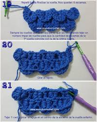 Punto v de medio puntos o puntos bajos (mp, cad, mp) v single crochet stitch (sc, ch1, sc) punto v de medio punto (mp, cad, mp) 2 puntos media vareta o medio puntos altos tejidos en el mismo punto de base. Como Tejer El Punto Cocodrilo O Escama A Crochet O Ganchillo Patron Y Paso A Paso Mundo Crochet