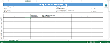 Other people can use excel to fill out the form and then print it if. Equipment Maintenance Log Template Templates At Allbusinesstemplates Com