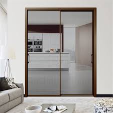 Exterior sliding doors usually have one movable panel and one fixed panel. China Modern Design Sound Proof Aluminum Double Glass Kitchen Sliding Door China Aluminium Sliding Door Glass Sliding Door