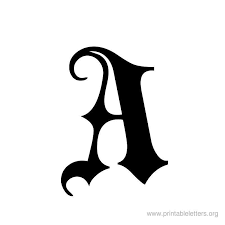 printable letter old english a tattoo lettering fonts old english letters lettering
