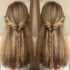 50 Half Updos For Your Perfect Everyday And Party Looks Hair Styles Straight Hairstyles Long Straight Hair