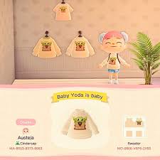 Made Some Baby Yoda Designs Acqr Animal Crossing 3ds Animal Crossing Animal Crossing Qr