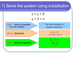 Subtract 1 from each side: Solving Systems By Substitution