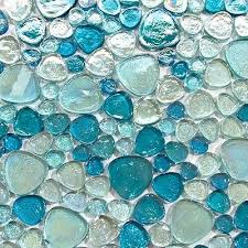 Glass wall tiles can be used to design a patterned or plain back splash in the kitchen or bathroom. Iridescent Pebble Glass Mosaic Tile Mix Blue For Wall Floor Ebay