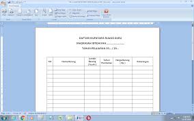 Nah, selanjutnya admin admin akan membagikan file berupa doc dari format buku induk barang inventaris. Format Daftar Inventaris Ruang Guru Antapedia Com