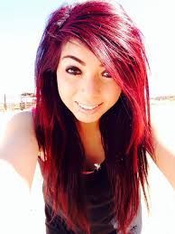 Intense Red And Magenta Mixed Hair Red Hair Color Mixed Hair Purple Hair