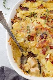 Chicken Tartiflette Chicken Gratin Lavender Macarons In 2020 Chicken Recipes Recipes Winter Dinner Recipes