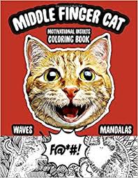 Feel free to print and color from the best 39+ middle finger coloring pages at getcolorings.com. Middle Finger Cat Motivational Insults Coloring Book Waves Mandalas Adults Sweary Words Coloring Book Volume For Adults 50 Pages 8 5x11 With Calm Words Swear Kitty Soft 9798651530342 Amazon Com Books
