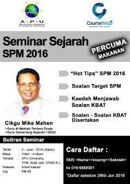Submitted 3 years ago by plsdontattackmeokamelia best. Seminar Sejarah Spm 2016 Myinfozon