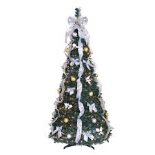 This is a beautiful space saving christmas tree especially if you are limited on space its is tall and slender, it is a pop. Unbranded 6 Ft Pre Lit Pop Up Artificial Christmas Tree With Ornaments 21512 The Home Depot