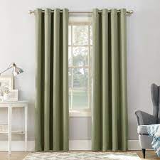 Sun Zero Nolan Energy Saving Blackout Grommet Curtain Panel Walmart Com Green Curtains Living Room Panel Curtains Grommet Curtains