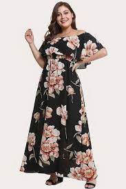 Plus Off Shoulder Tiered Floral Dress Plus Size Bohemian Dresses Womens Long Dresses Maxi Dress