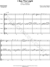 I see the light sheet music. Gina Luciani I See The Light From Tangled Flute Ensemble Sheet Music In C Major Download Print Sku Mn0186199