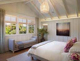 Due to the cathedral ceilings, custom built cathedral ceiling light adaptor boxes were installed during rough in to provide a flat mounting point for the fixtures to be installed at the peak. 33 Stunning Master Bedroom Retreats With Vaulted Ceilings