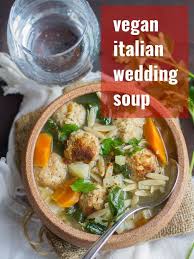 This Cozy Vegan Italian Wedding Soup Is Perfect For Chilly Days Made With Spinach Fennel And Savory Vegetarian Soup Recipes Vegetarian Italian Vegan Italian