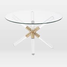 Midcentury lucite and chrome springer style coffee or cocktail table. Pavlova Round Starburst Acrylic Coffee Table