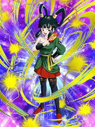 yurin (dragon ball), dragon ball, 1girl, armlet, belt, black eyes, black  hair, black thighhighs, chinese clothes, full body, green shirt, hair  ornament, hair rings, holding, holding paper, ofuda, open mouth, paper, red
